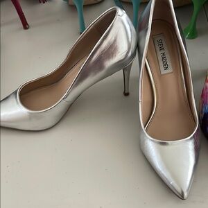 Steve Madden Silver Stiletto Heels